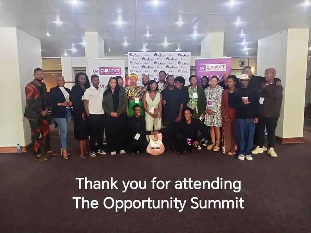 Guests, speakers and the Our Voice team at The Opportunity Summit